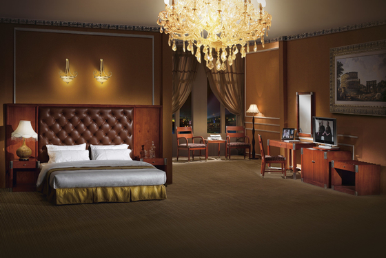 مجموعات أثاث غرفة نوم فندق اللوح الأمامي الكبير مجموعات غرف نوم ريفي ريفي 1800 * 2000 * 250 سرير