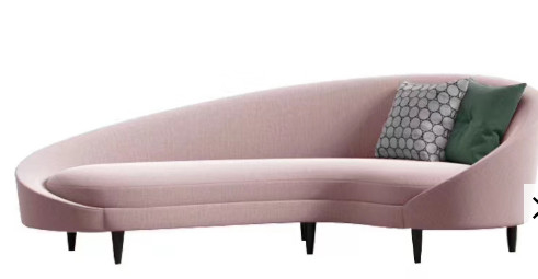 Gelaimei Hotel Lounge - أريكة منحنية باللون الوردي - حديثة بشهادة ISO14001