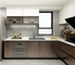 GLM Appartment Complete Kitchen Cabinet Set ISO14001 وحدات خالية من الطلاء الرمادي غير اللامع