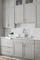 E1 درجة الخشب الرقائقي قاعدة مجموعة خزانة مطبخ ورنيش بيضاء مع ISO9001